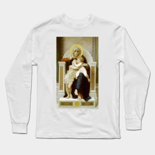 Madonna with Child and John the Baptist by William-Adolphe Bouguereau Long Sleeve T-Shirt